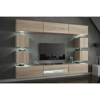 Obývací stěna Ral Obývací stěna MINSK 3, 257 cm - Sonoma