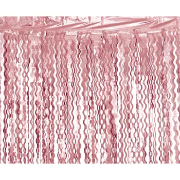 Balónek Párty závěs spirály, metalická růžové zlato, 100x200cm