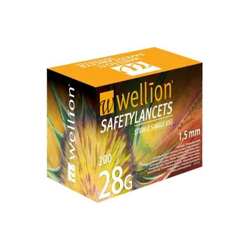 Injekční stříkačka Wellion Safety Lancets jednoráz.bezp.jeh.28G 100ks