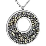 Ocelový náhrdelník s krystaly Crystals from Swarovski, GOLDEN CHOCOLATE