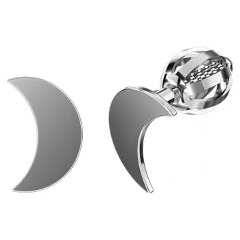 Náušnice Minimalistické zlaté náušnice IDOL Moon Materiál šperku: Bílé zlato