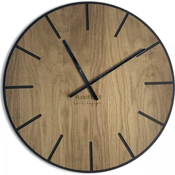 Hodiny Luxusní hodiny na stěnu v hnědé barvě WOOD ART 60cm