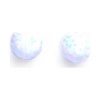 Náušnice Stříbrné náušnice bílý opál - NŠ1356 (Stříbrné náušnice s opálem 8 mm)