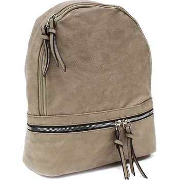 Městský batoh Béžový dámský elegantní zipový batoh Emely