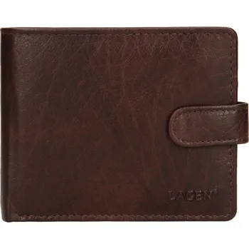 Peněženka Lagen pánská peněženka kožená hnědá E-1036 DK-BROWN