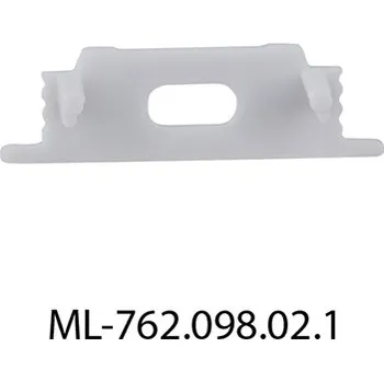 Stavební profil McLED ML-762.098.02.1 Koncovka s otvorem pro VB, stříbrná barva, 1ks