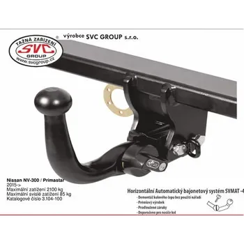 Tažné zařízení Tažné zařízení Nissan NV-300 01/2022-> SV 3.104-100, SVC GROUP
