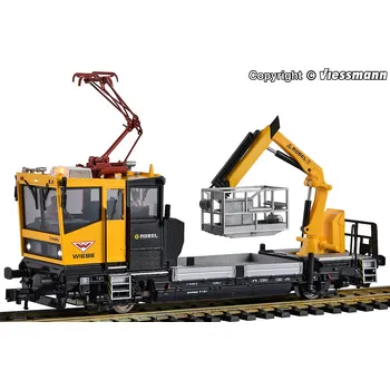 Modelová železnice VIESSMANN 2618 H0 Drezína ROBEL 54.22 s plošinou, WIEBE, DCC ZVUK VI26180