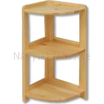 police Dřevěný rohový regál DREWMAX BOG135 Barevné provedení: Dub