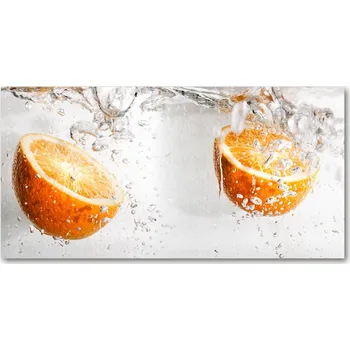Obraz Foto obraz skleněný horizontální Pomeranče pod vodou