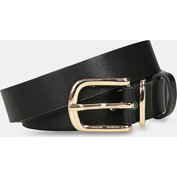Opasek Baťa černý dámský koženkový opasek s kovovou přezkou černé, vel. L