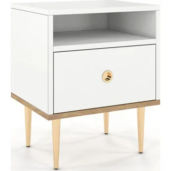 Noční stolek Bílý noční stolek Harmoni
