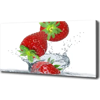 Obraz Foto obraz na plátně Padající jahody