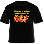 KupMa Tričko pro šéfa černé XL