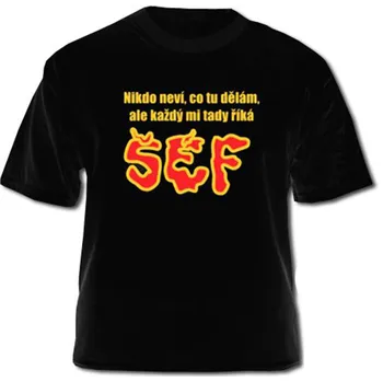 Pánské tričko KupMa Tričko pro šéfa černé XL