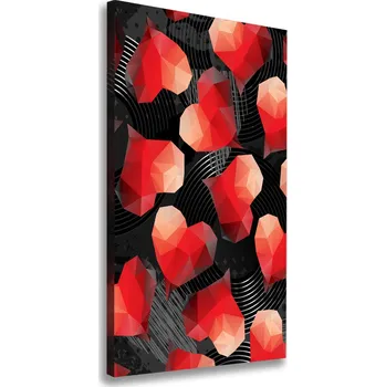 Obraz Vertikální Foto obraz na plátně Gemoetrická srdce