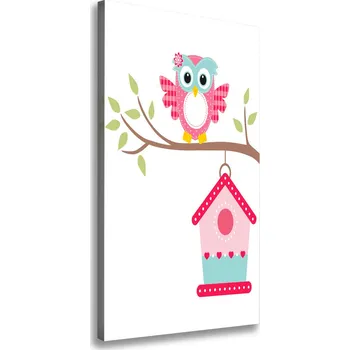 Obraz Vertikální Foto obraz na plátně Sova na větvi