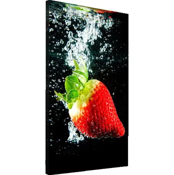 Obraz Vertikální Foto obraz na plátně Jahoda pod vodou