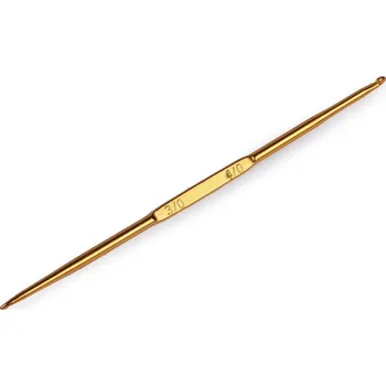 Oboustranný háček na háčkování vel. 1;2;3;4;5;6;7;8, barva 3-4 měděná světlá