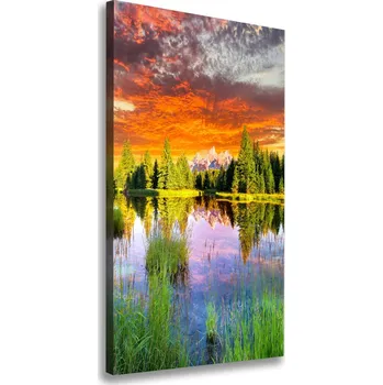 Obraz Vertikální Foto obraz na plátně Jezero v lese