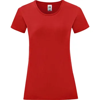Dámské tričko Fruit of the Loom Dámské triko 61-432-0 Red XS