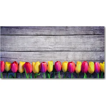 Obraz Foto obraz skleněný horizontální Tulipány na stromě