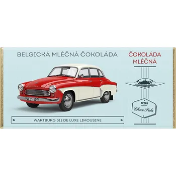 Čokoláda Čokoláda RETRO 100 g - Wartburg 311 De Luxe Limousine - mléčná (čokoláda s autem / Volha "Veřejná bezpečnost" / belgická čokoláda)