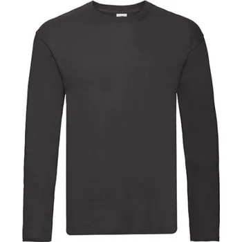 Pánské tričko Fruit of the Loom Original Long Sleeve T Pánské triko s dlouhým rukávem 61-428-0 Black S