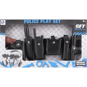 Hra na policii a hasiče Policejní sada s opaskem 43 cm 7 ks
