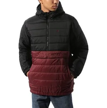 Pánská casual bunda Bunda Vans CARLTON PUFFER ANORAK II Black/Port Royale velikost M