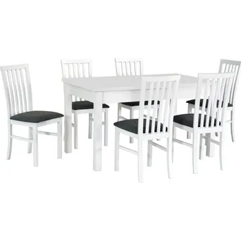 Jídelní set Jídelní set 1+6, stůl MODENA 1 a bukové židle MILANO 1