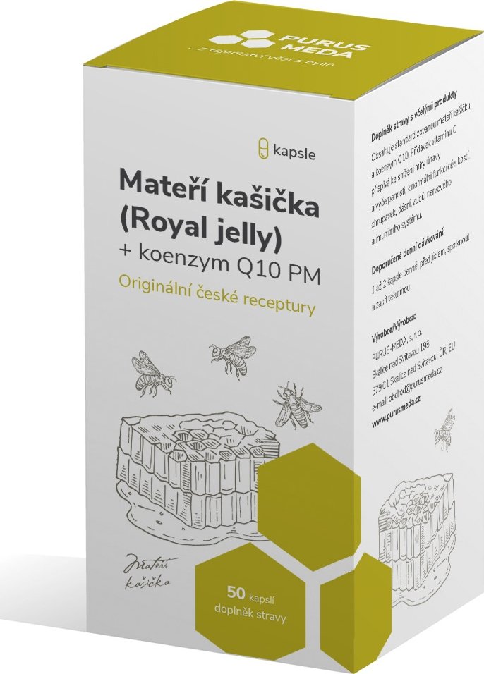 PURUS-MEDA Mateří kašička (Royal jelly) + koenzym Q10 PM 50 cps.