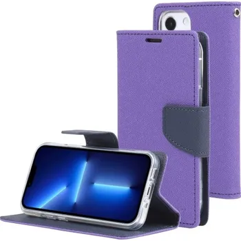 Pouzdro na mobilní telefon MERCURY 53847 MERCURY FANCY Peněženkový obal Apple iPhone 14 fialový