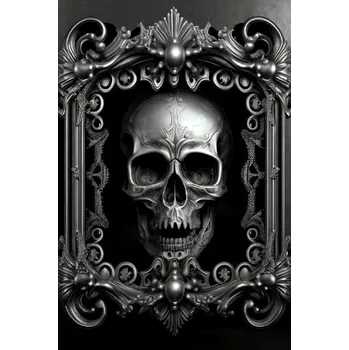 Obraz Fotoplátno 2:3 s potiskem Obraz Lebka v rámu