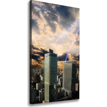 Obraz Vertikální Foto obraz na plátně Bouře nad Varšavou