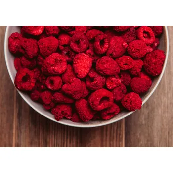 Sušená potravina Mrazem sušené maliny - drobné zlomky a prach RAW, 250 g