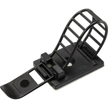 Stahovací páska TRU COMPONENTS WCT-85 úchytka samolepicí, šroubovací 1206772 Průměr kabelového svazku (rozsah) 22 mm (max) s upevňovací páskou černá 25 ks