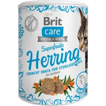 Pamlsek pro kočku Brit Care Cat Snack Superfruits Herring 100g