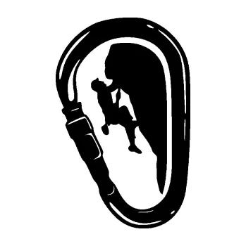 Samolepící dekorace SAMOLEPKA Horolezec 005 pravá karabina (01 - černá) NA AUTO, NÁLEPKA, FÓLIE, POLEP, TUNING, VLASTNÍ TEXT, TISK, AUTOSAMOLEPKY.cz, POLEPY, OBRÁZEK, LOGO, SAMOLEPKY