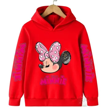 Chlapecký svetr Dívčí mikina s kapucí Minnie Mouse Barva: Červená, Velikost: 100/3-4 roky