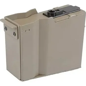 Airsoft Zásobník pro M82A1 - kovový, točný, TAN, 150bb, Snow wolf