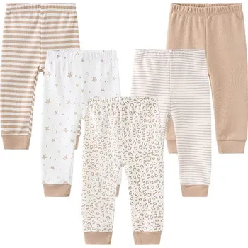 Bavlněné kojenecké tepláčky - dívčí (5 ks / bal.) Barva: PL5007, Velikost: 9 měsíců