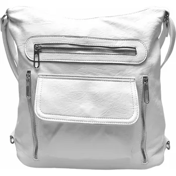 Kabelka Praktický bílý kabelko-batoh 2v1 s kapsami Bellis