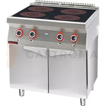 Vařič Indukční vařič 4x3,5 kW na uzavřeném podstavci, skříňce | KROMET, 700.KE-4i/800.S.D