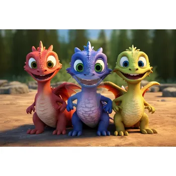 Jedlá dekorace na dort Caketools Jedlý papír "Veselý dráčci" A4