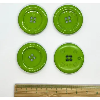 Knoflík Knoflík plastový 4 dírkový 30mm zelená