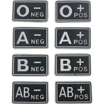 Nášivka 3D nášivka krevní skupiny B POS - černá/bílá, TYP B, A.C.M.