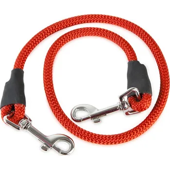 Vodítko pro psa Firedog přídavný díl pro dalšího psa 8mm - karabina červený Velikost: M 80cm