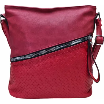 Kabelka Tmavě červená crossbody kabelka s šikmou kapsou Cassie