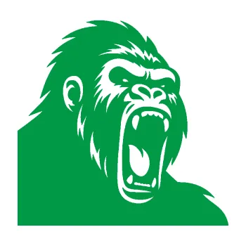 Samolepící dekorace Gorila 005 pravá (12 - zelená) SAMOLEPKA NA AUTO, NÁLEPKA, FÓLIE, POLEP, TUNING, VLASTNÍ TEXT, TISK, AUTOSAMOLEPKY.cz, POLEPY, OBRÁZEK, LOGO, 3D STICKERS